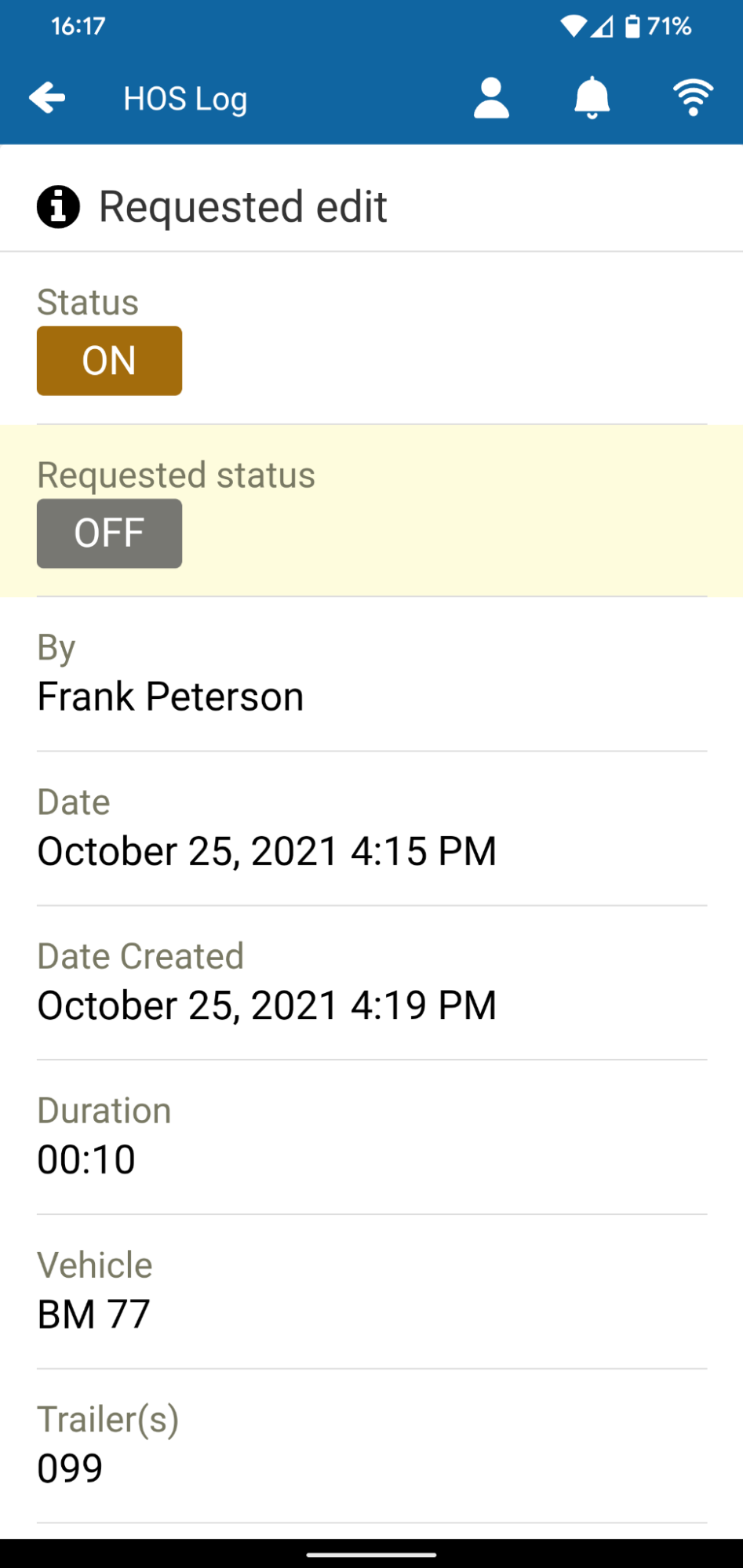 Driver acceptance and re-verification