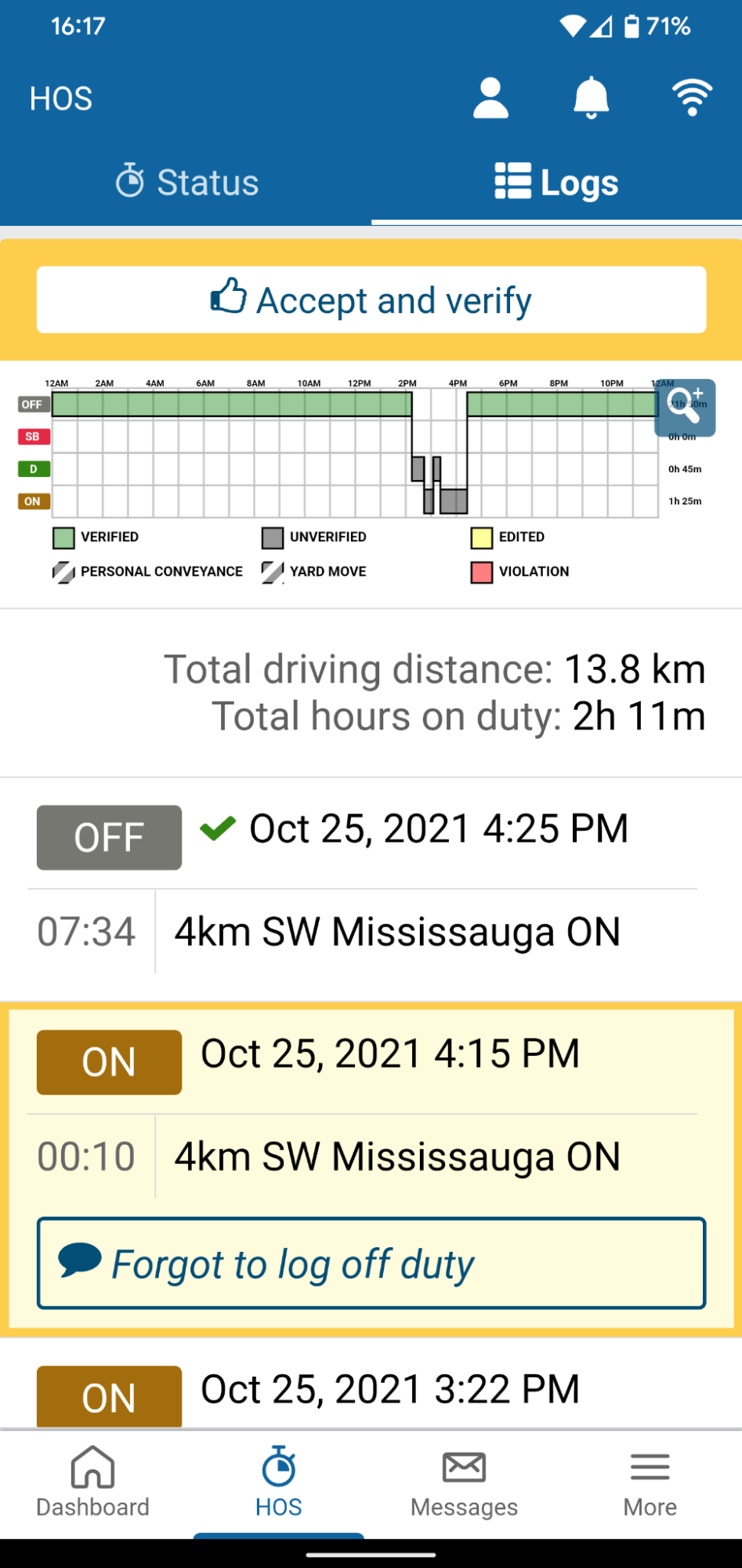 Driver acceptance and re-verification
