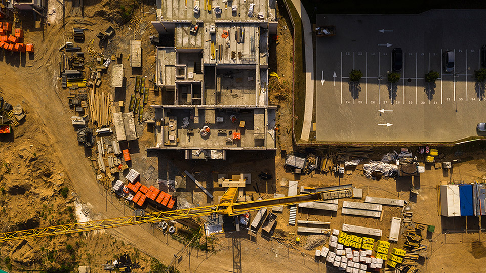 An off-road construction site