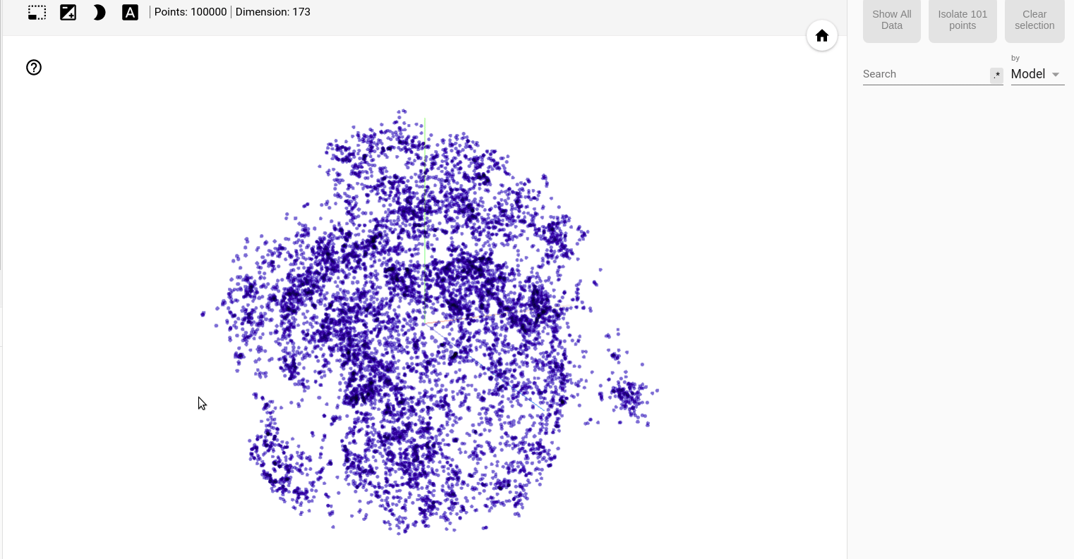 Data pulled from the machine learning module in the fleet benchmarking