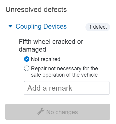 A screenshot of unresolved defects