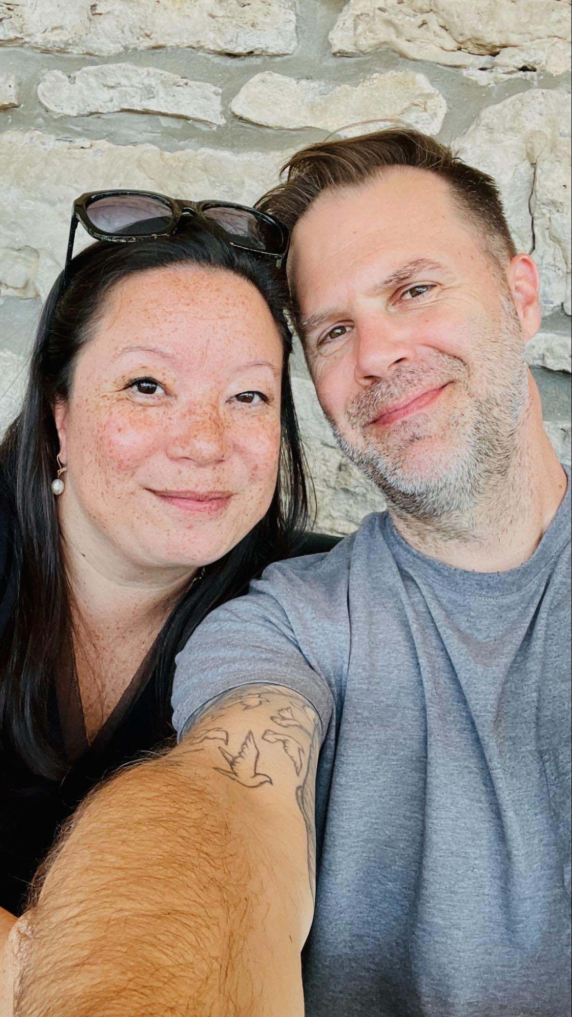 Carrie Lepage and her husband.