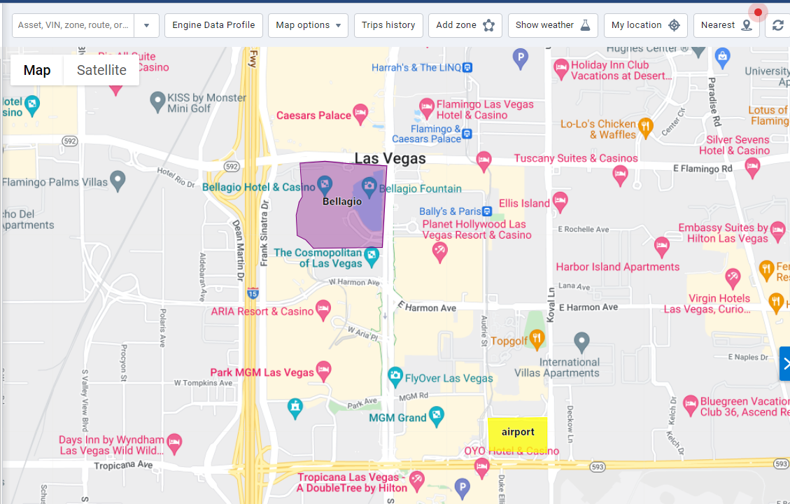 A screenshot of a map