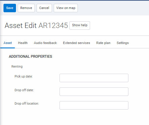 Asset Edit page - Additional properties