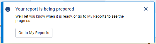 Notifying users on the progress of their report