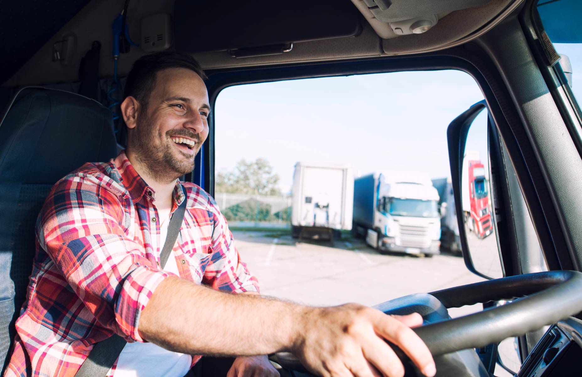 truck driver in truck