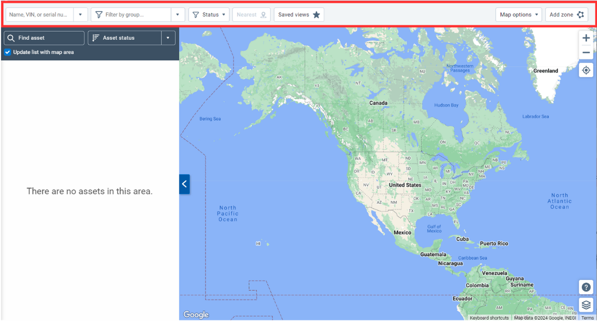 Map toolbar before