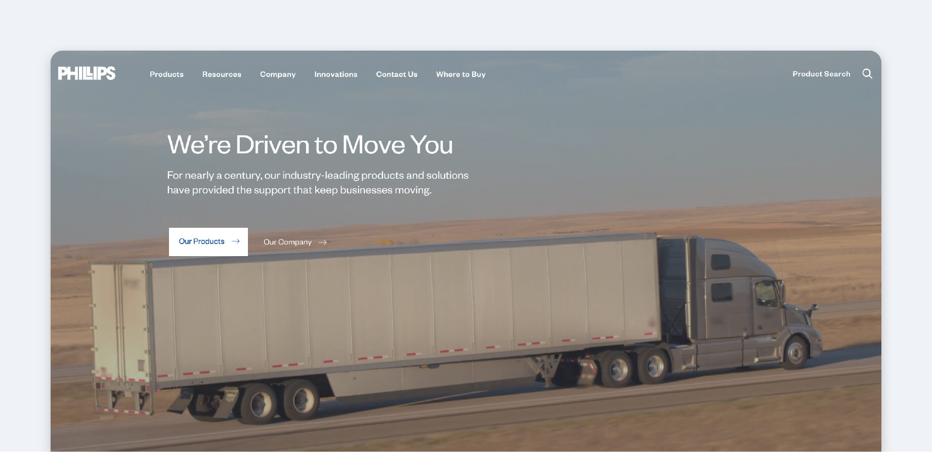 A screenshot of Phillips Connect solutions.