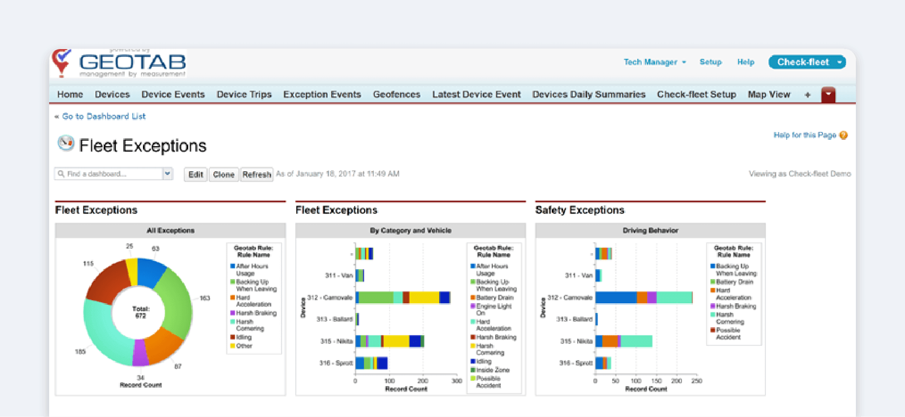 telematicsconnect ui screen