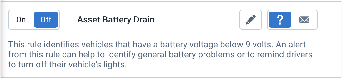 asset battery drain rule