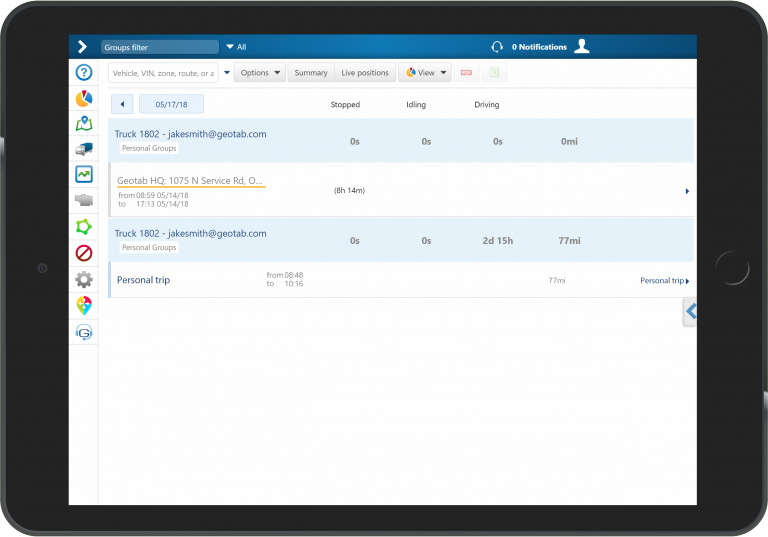 privacy mode mygeotab