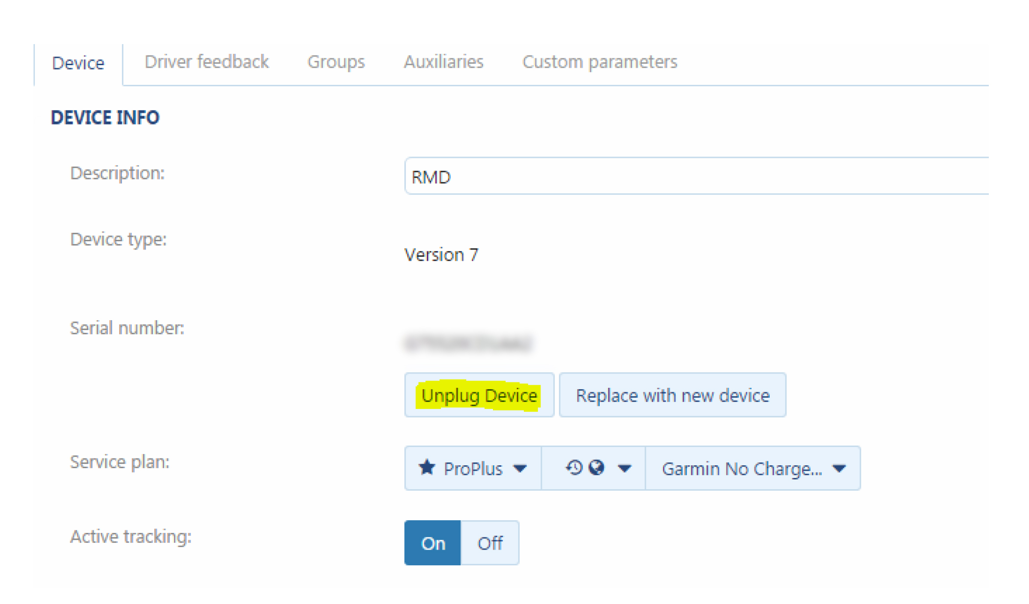 device info in mygeotab