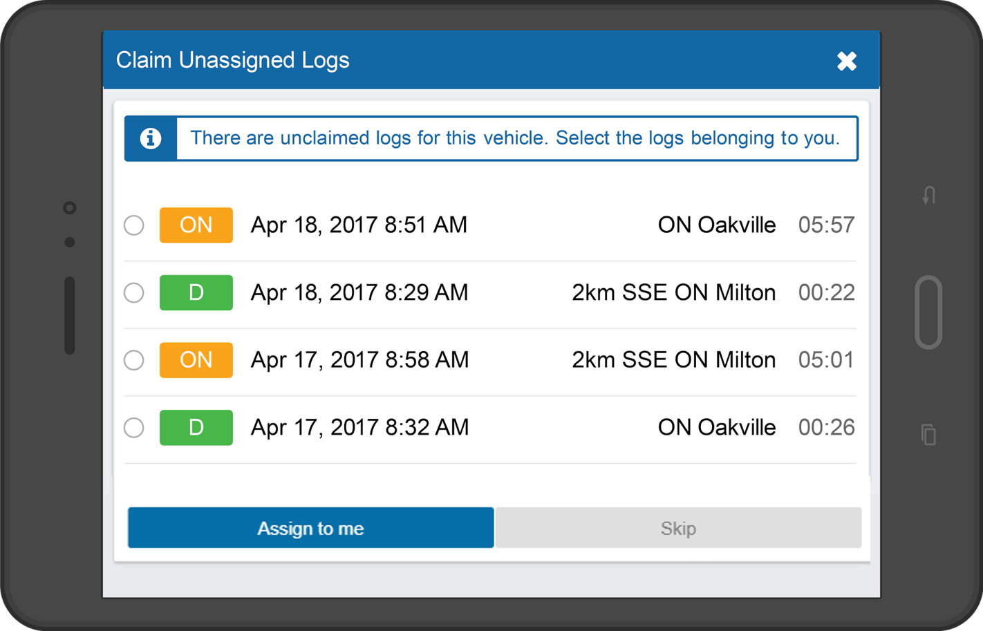 claim unassigned logs