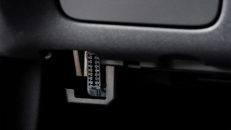 Image of a vehicles OBD II port