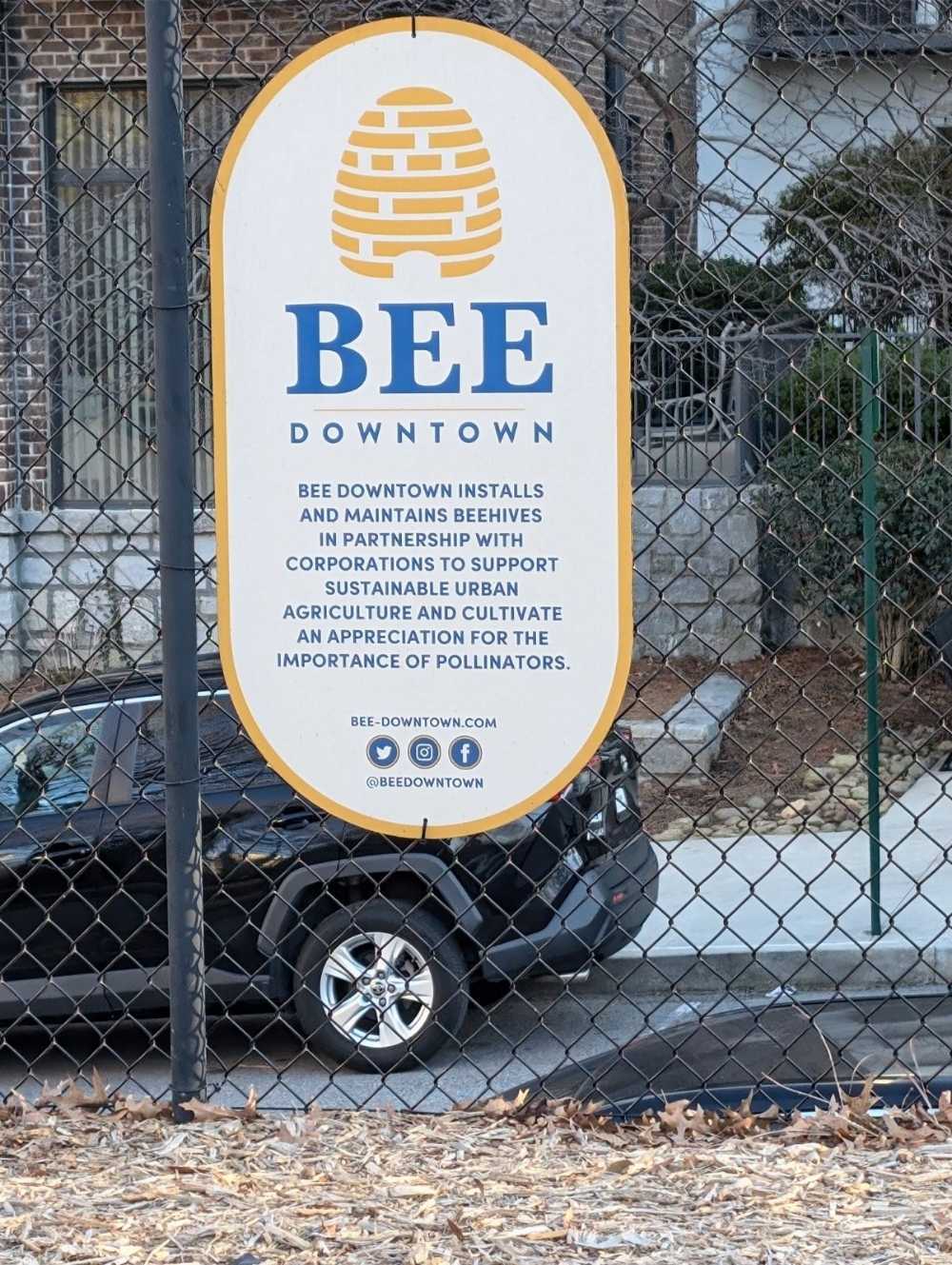 Bee Downtown sign at Southern Dairies, Atlanta
