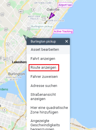Routenplaner (Funktionsvorschau)