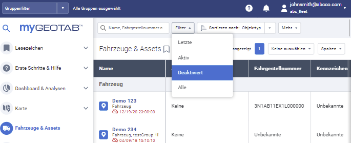 Schaltfläche „Anzeigen“ in „Filter“ mit zusätzlicher Funktionalität umbenannt