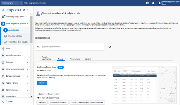 Bienvenido a Geotab Analytics Lab