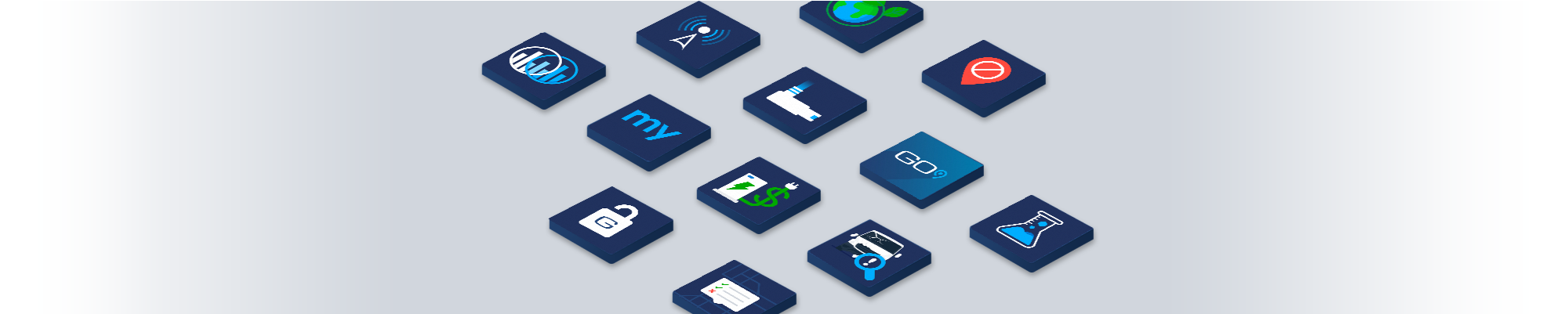 multiple icons of applications