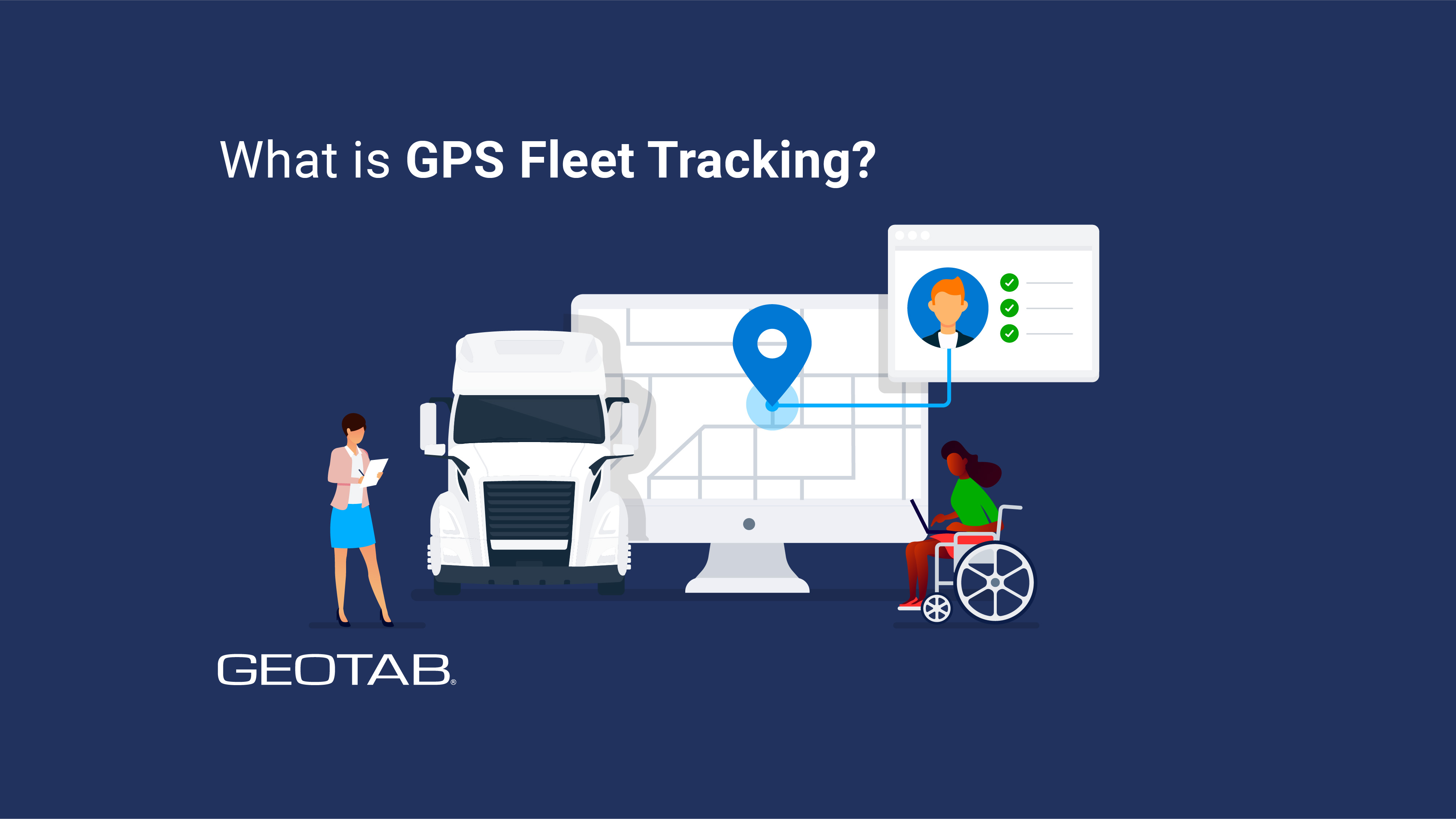 gps fleet tracking illustration