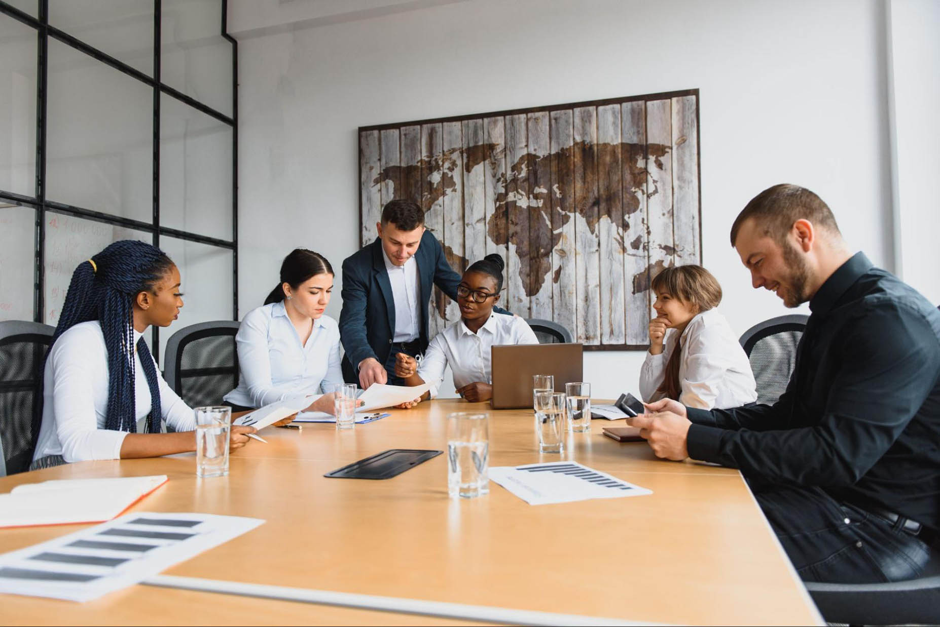 A meeting with some colleagues