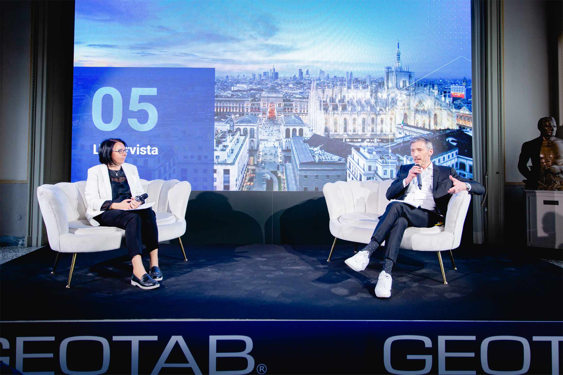 Barbara Agogliati, Project Manager del Gruppo Gavio e Franco Viganò, Country Manager Italia e Director Strategic Channel Development di Geotab.