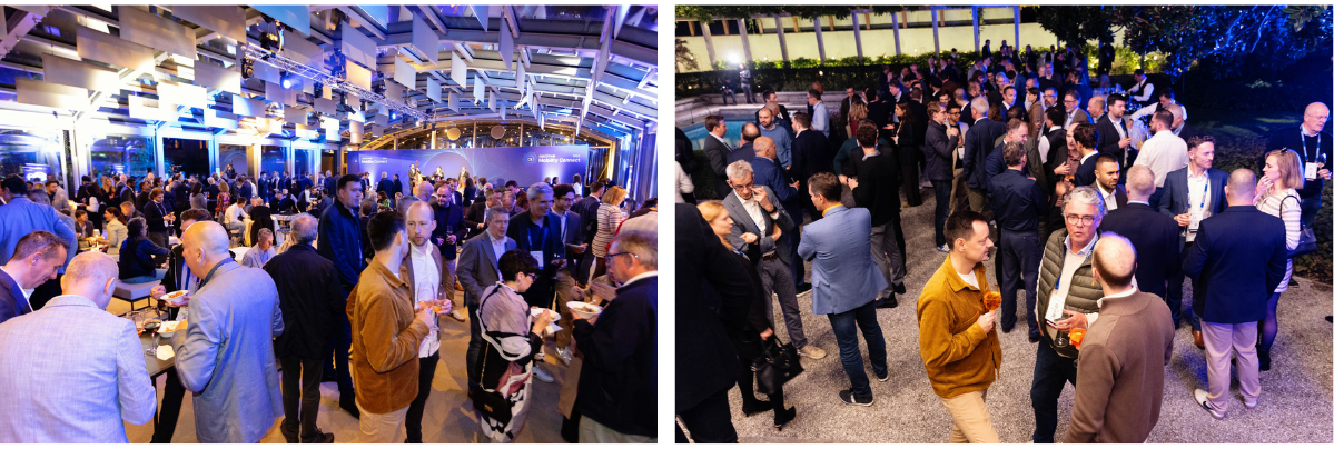 Momenti dell'evento serale a Villa Necchi