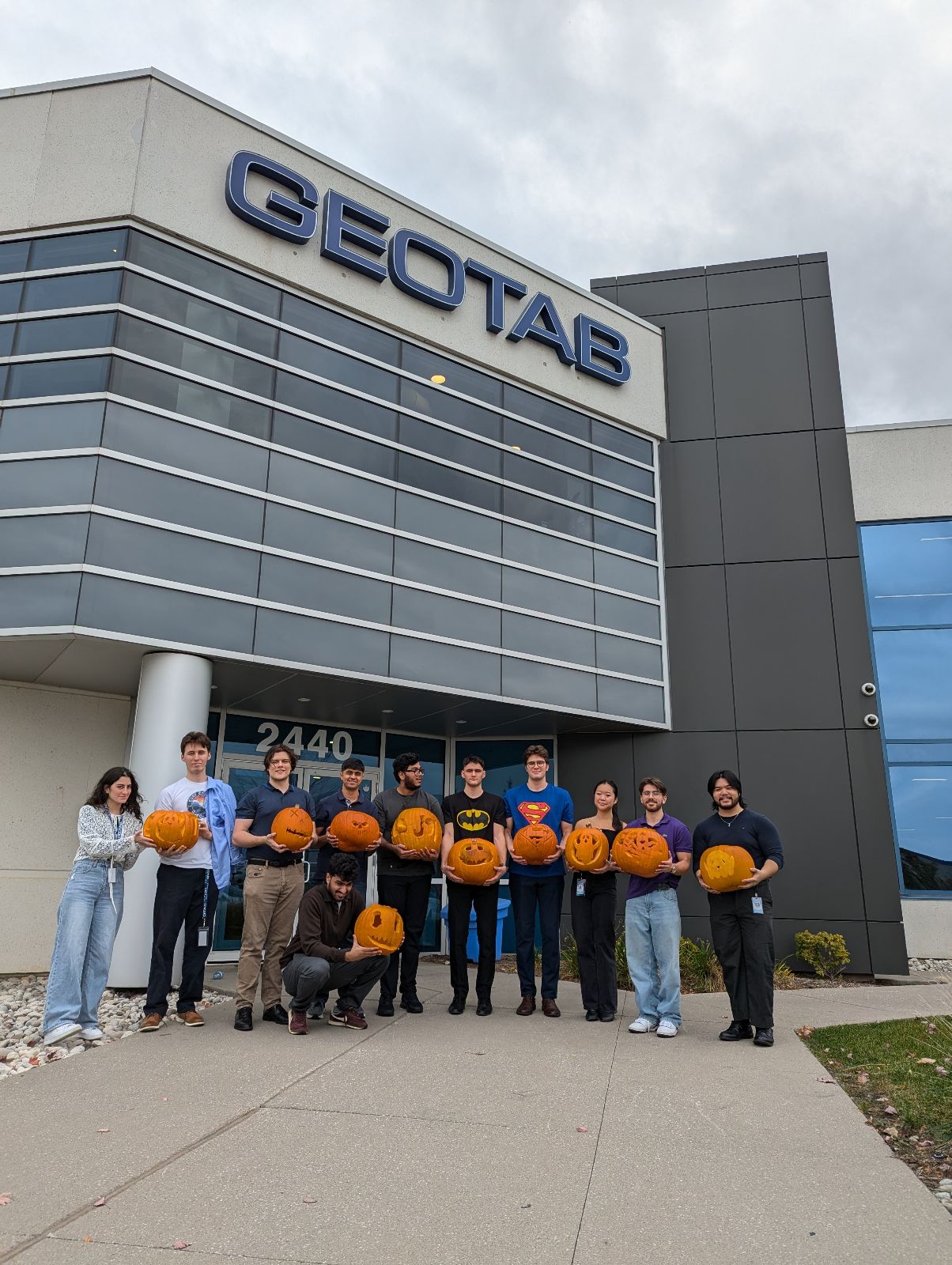 Intern Pumpkin Carving at Geotab