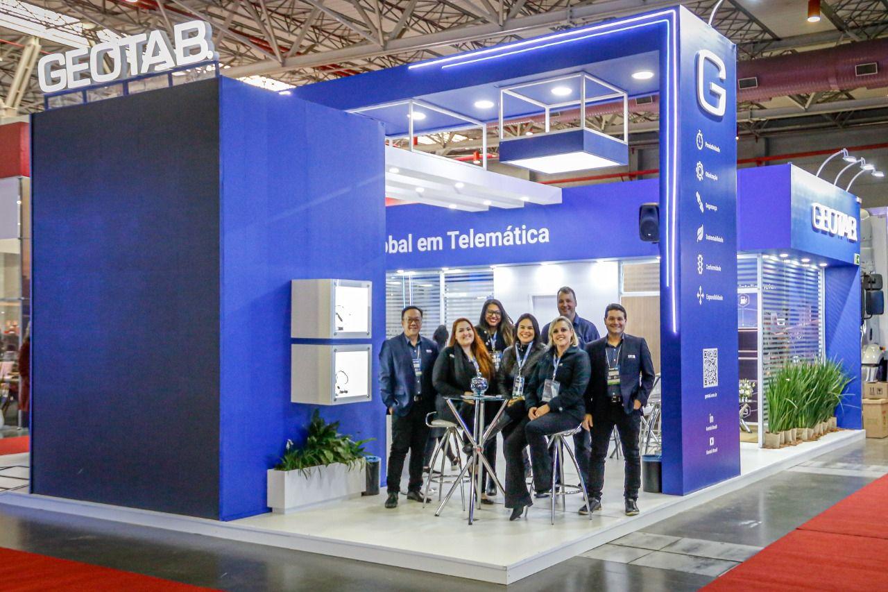 Stand da Geotab e sua equipe na 22ª edição da TranspoSul.