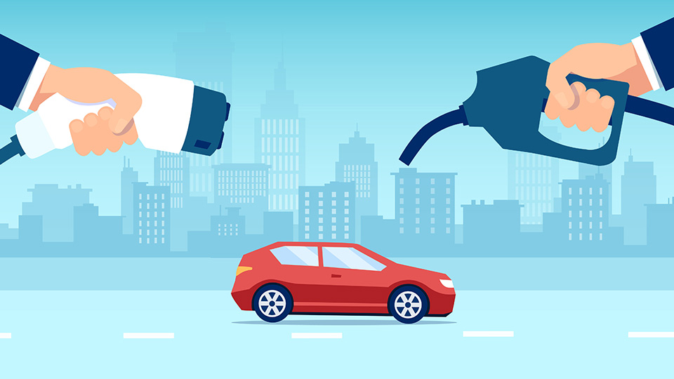 imagem de carro colocando combustível