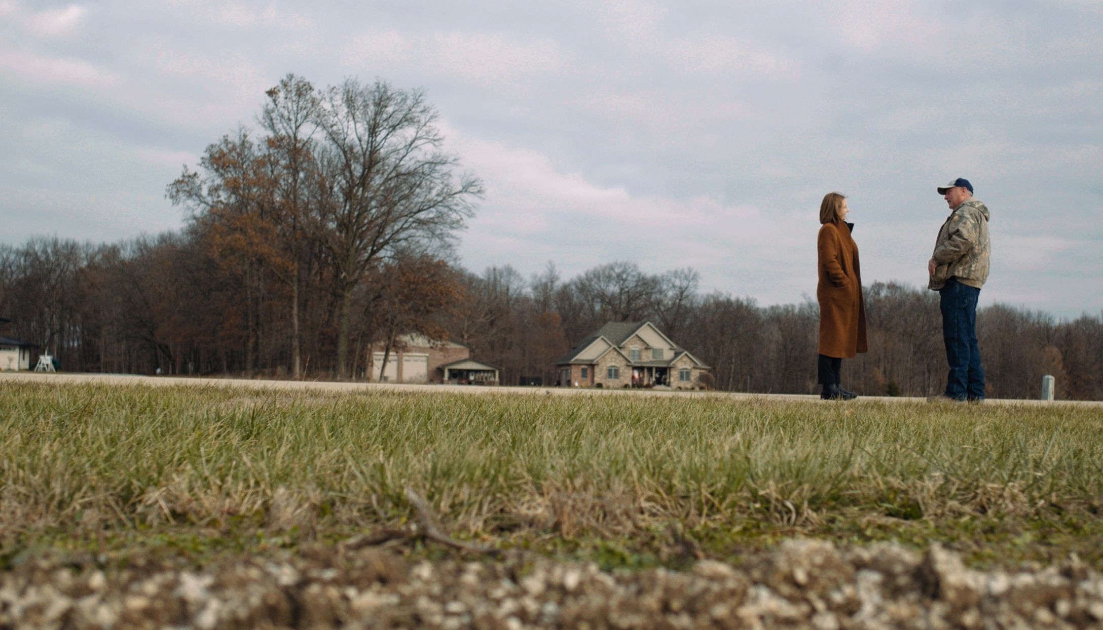 Leslie Tarble and Roger Hoene having a conversation