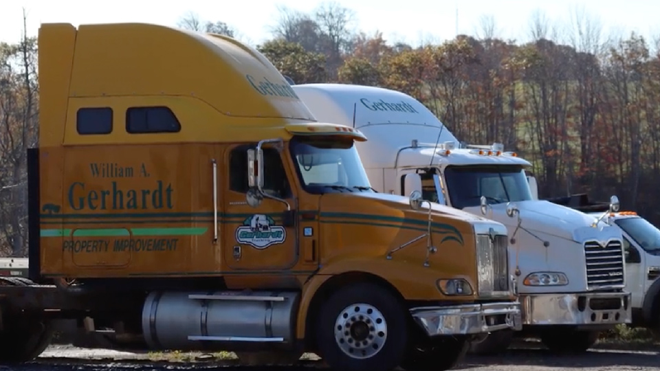 Gerhardt trucks parking next to each other