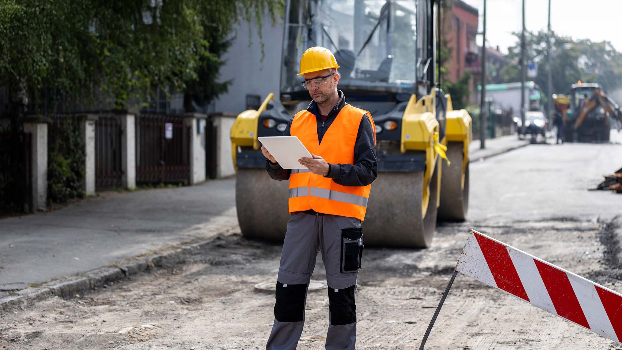 person working on a construction site