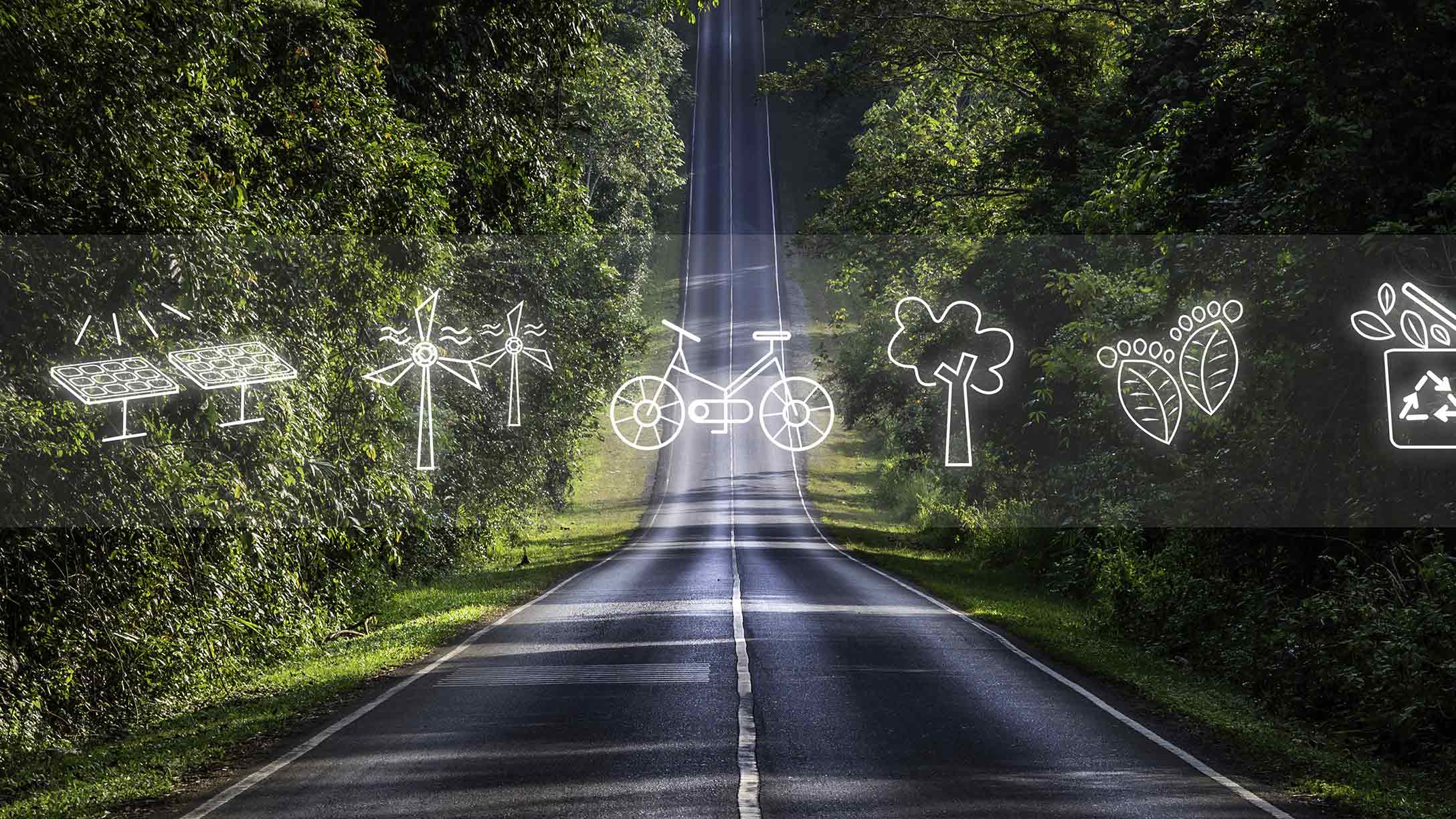 Three symbols for sustainability.